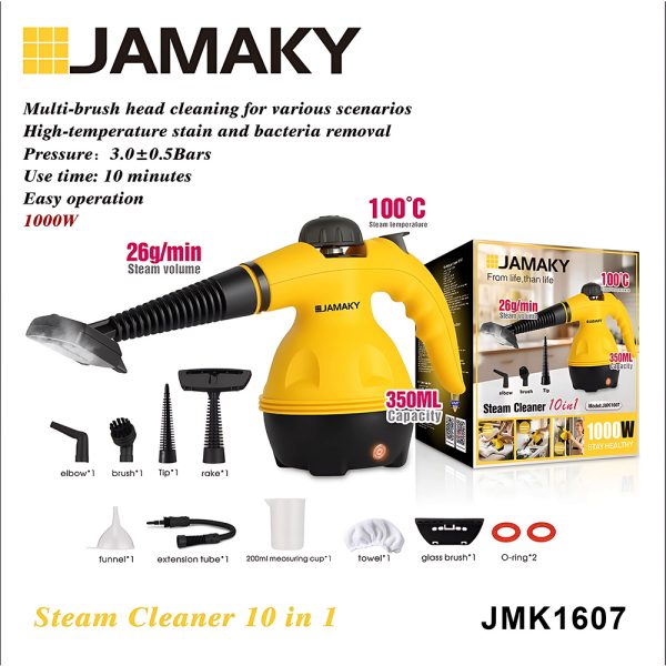 Jamaky JMK1608 Handheld Deep Clean Steamer – 1000W