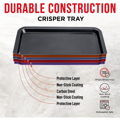 Rectangular Copper Open Airfryer Tray