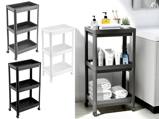 Multipurpose 3 tiers shelving unit with wheels EP-393