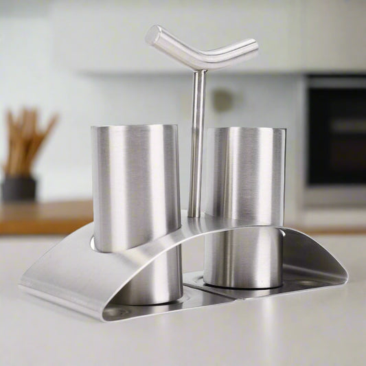 Salt and Pepper Set on Stand